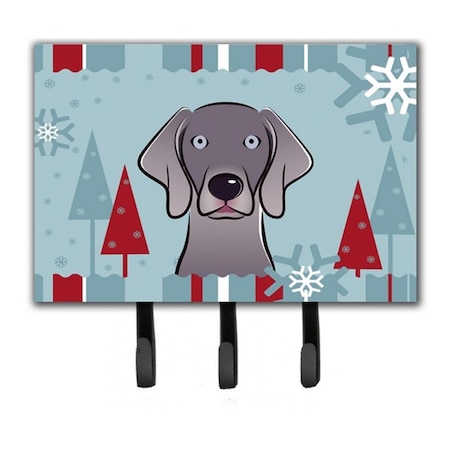 Jensendistributionservices Winter Holiday Weimaraner Leash & Key Holder MI1660406